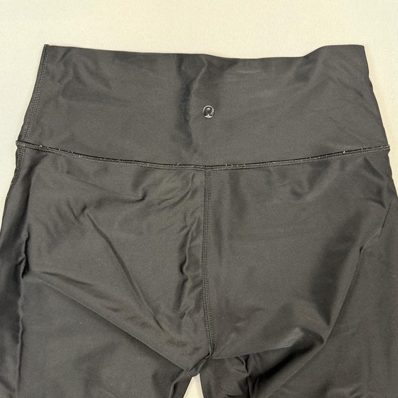 Lululemon Leggings Womens‎ 10 Black High Rise Ankle Moto Mesh Yoga Athletic - Picture 7 of 8